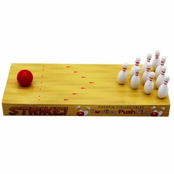 Mini Bowling Pushpin for Bulletin Board Paper Pins - Picture 2 of 8